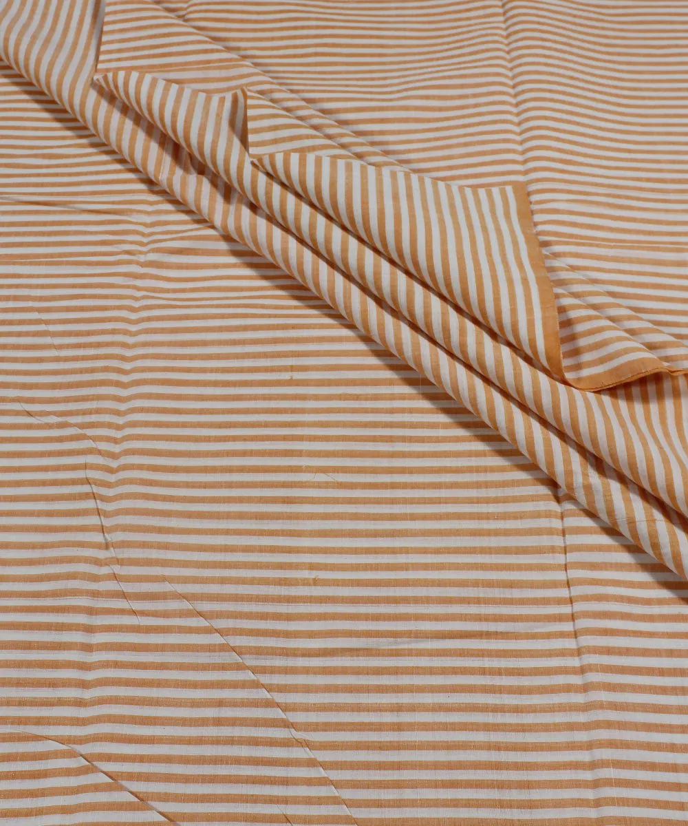 0.5m Handloom Orange Mangalgiri Cotton Fabric