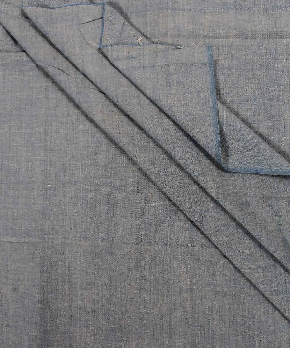 0.85m Grey Blue handloom natural dye cotton fabric