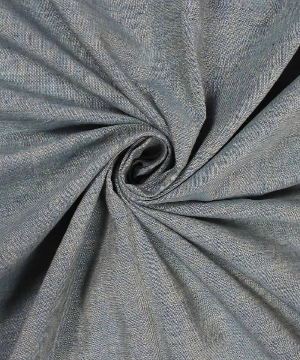 0.85m Grey Blue handloom natural dye cotton fabric