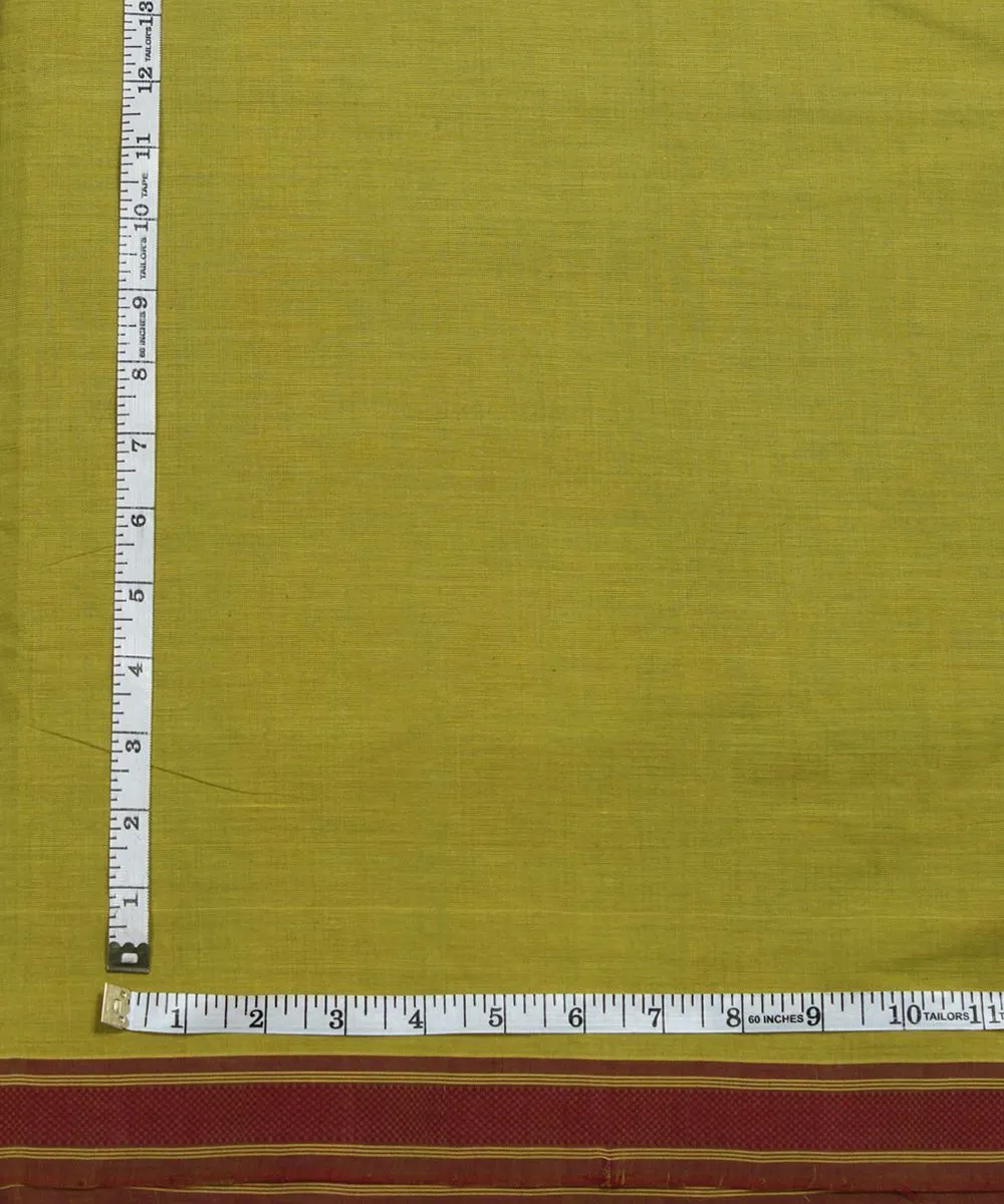 0.9m Light green handloom cotton fabric