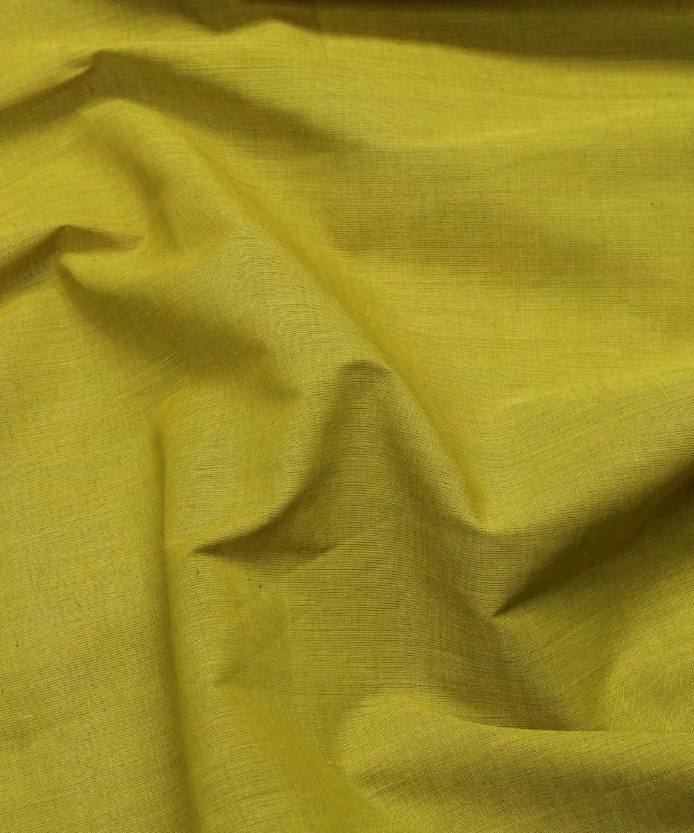 0.9m Light green handloom cotton fabric