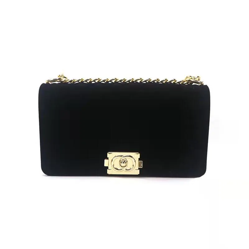 5012 - BLACK VELVET PURSE (LARGE)