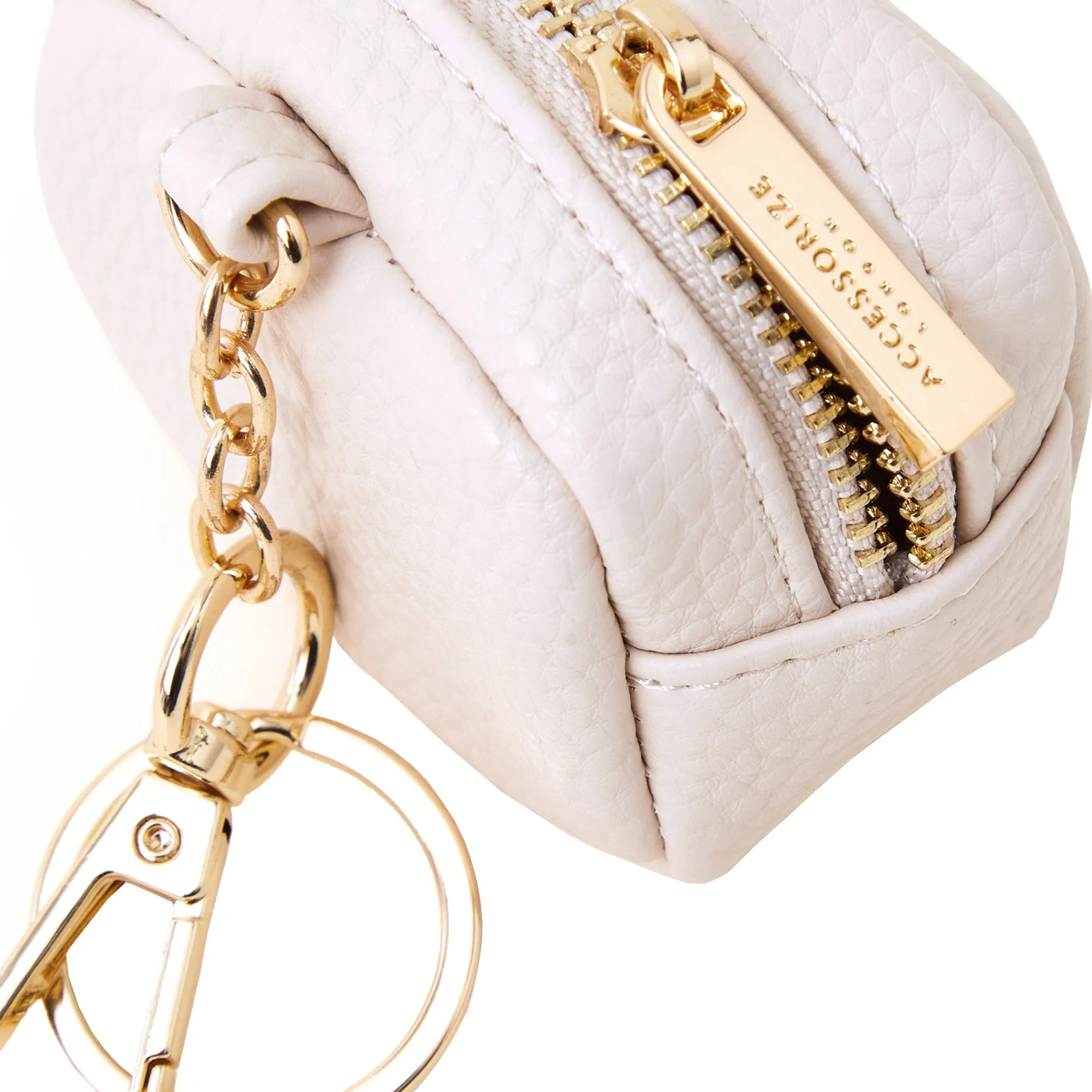 Accessorize London Women's Cream Earphone Keyring Case