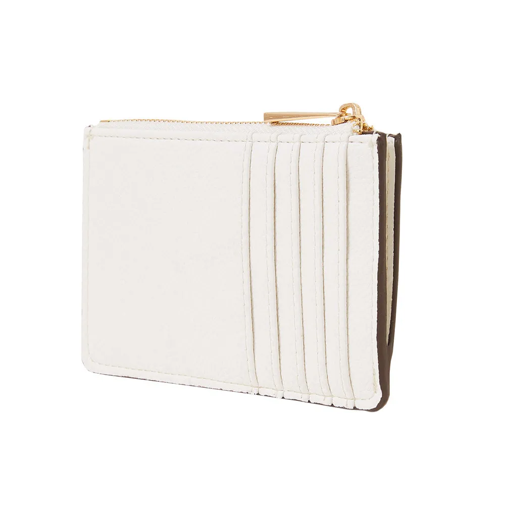 Accessorize London Women's Faux Leather White Classic card holder