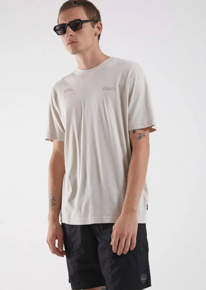 Afends Men's Positive Change Retro Fit Tee Moonbeam M204005