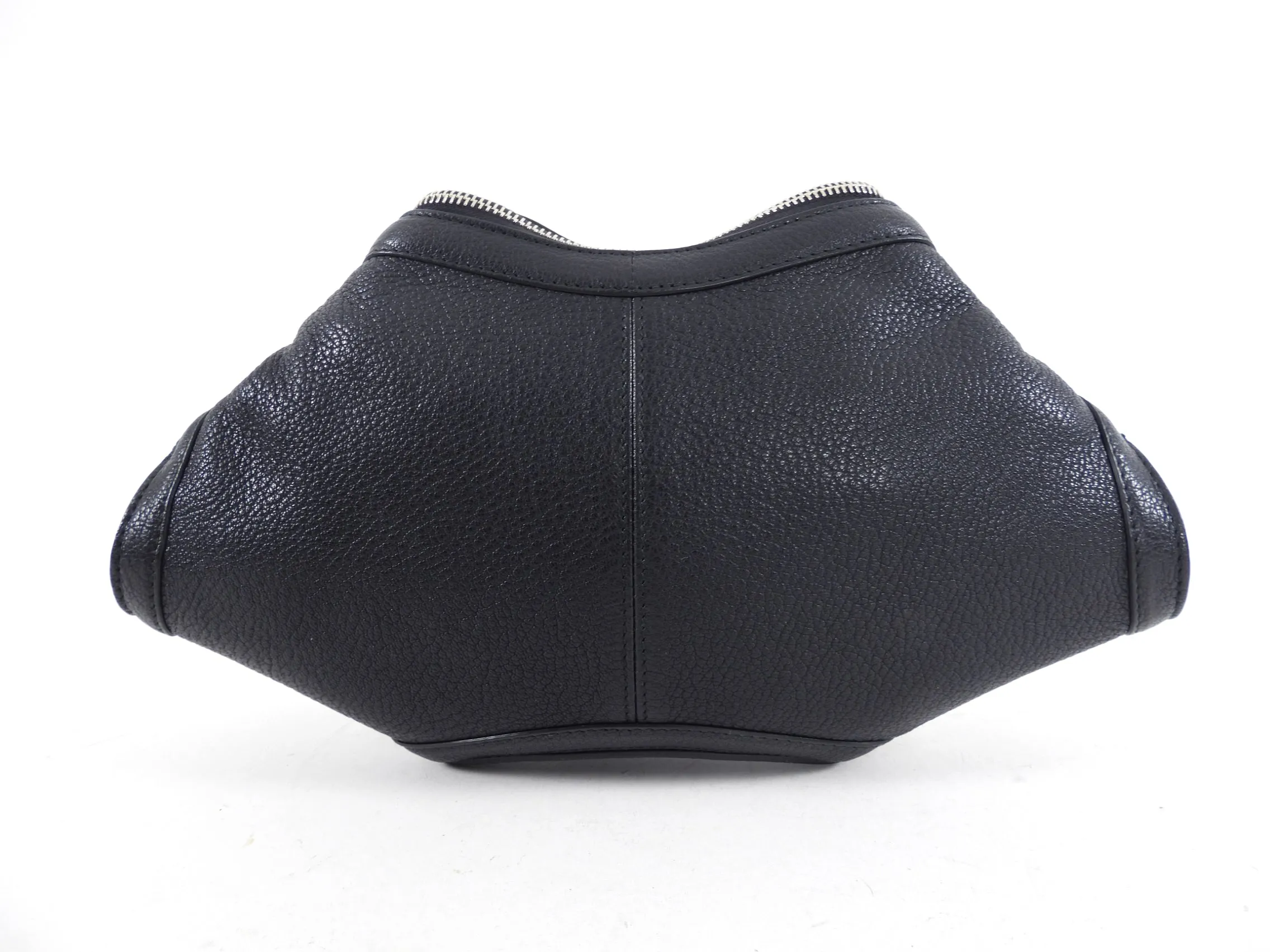 Alexander McQueen Small Black Leather De Manta Clutch Bag