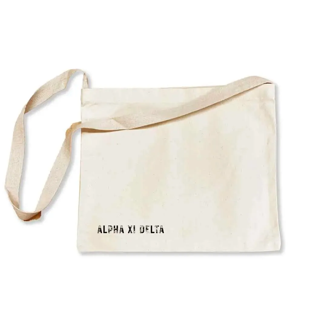 Alpha Xi Delta Sorority Messenger Bag with Cross Body Strap