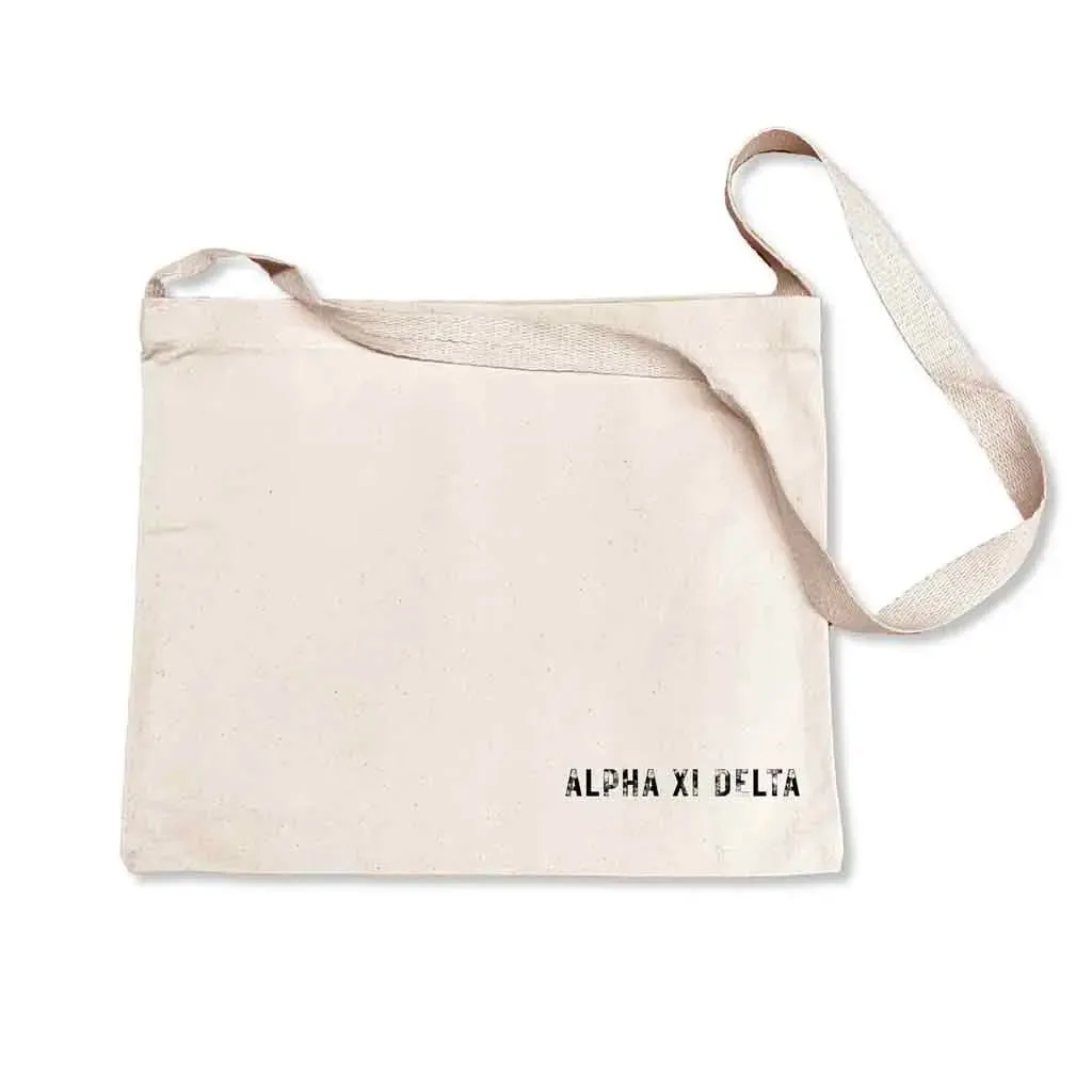 Alpha Xi Delta Sorority Messenger Bag with Cross Body Strap