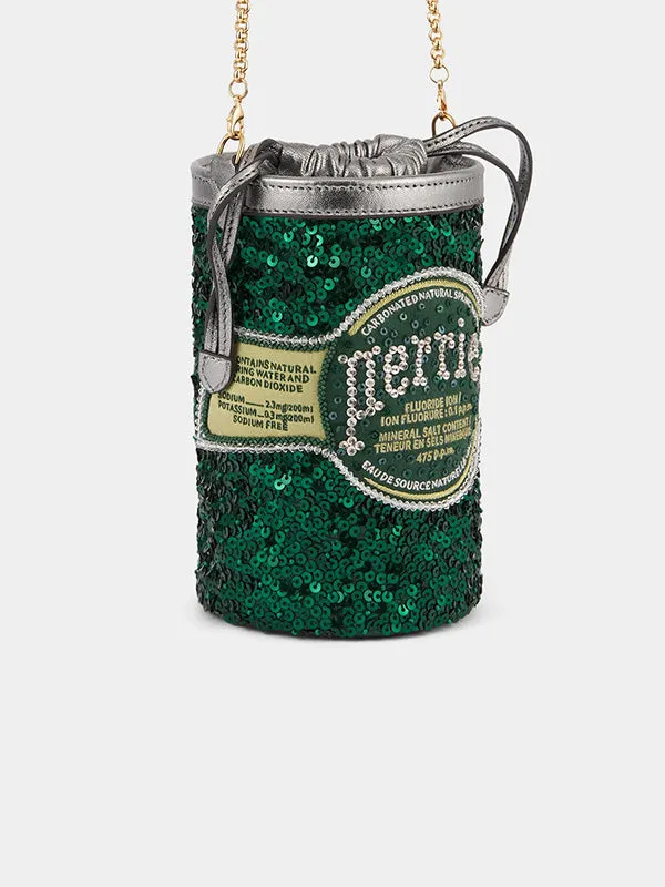 Anya Brands Mini Bucket Perrier in Bottle Green