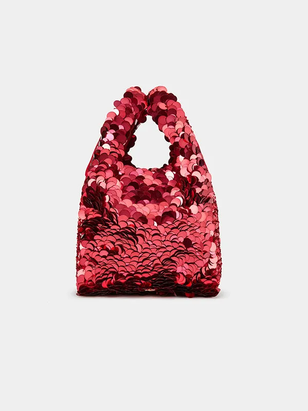 Anya Brands Mini Tote Ketchup in Red Sequins