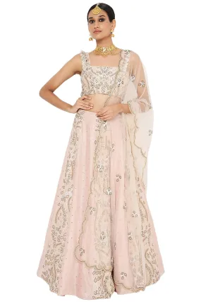 Athina Embroidered Choli With Lehenga And Dupatta