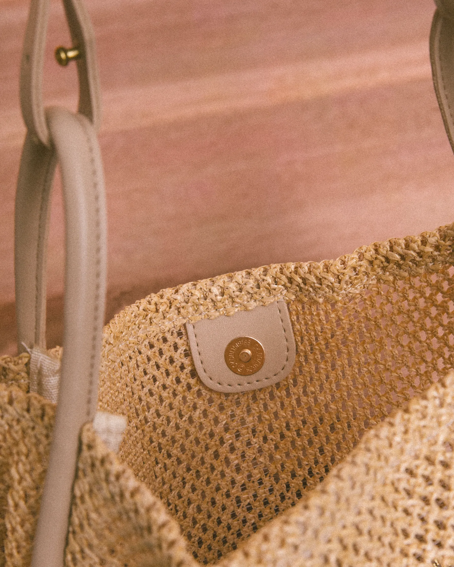 Azure Woven Handbag | Beige