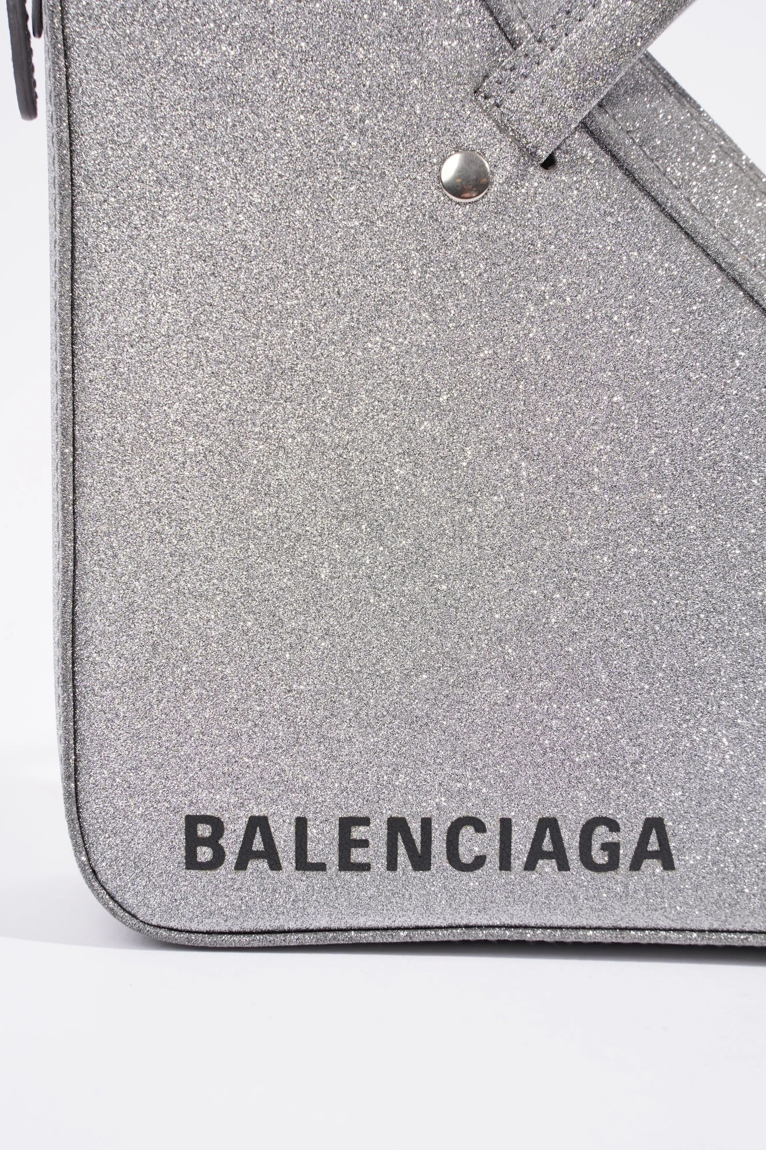 Balenciaga Triangle Bag Silver Glitter