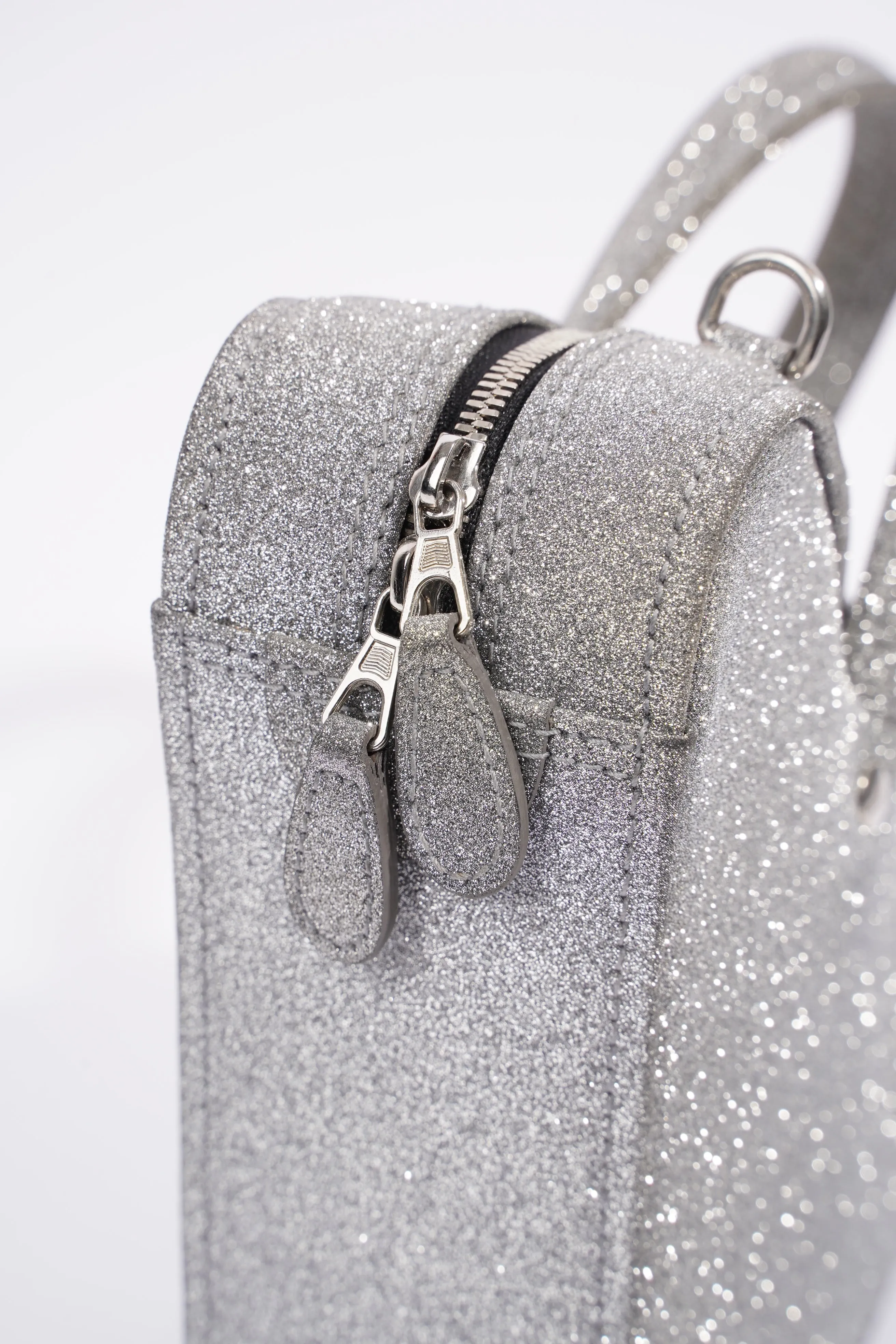 Balenciaga Triangle Bag Silver Glitter