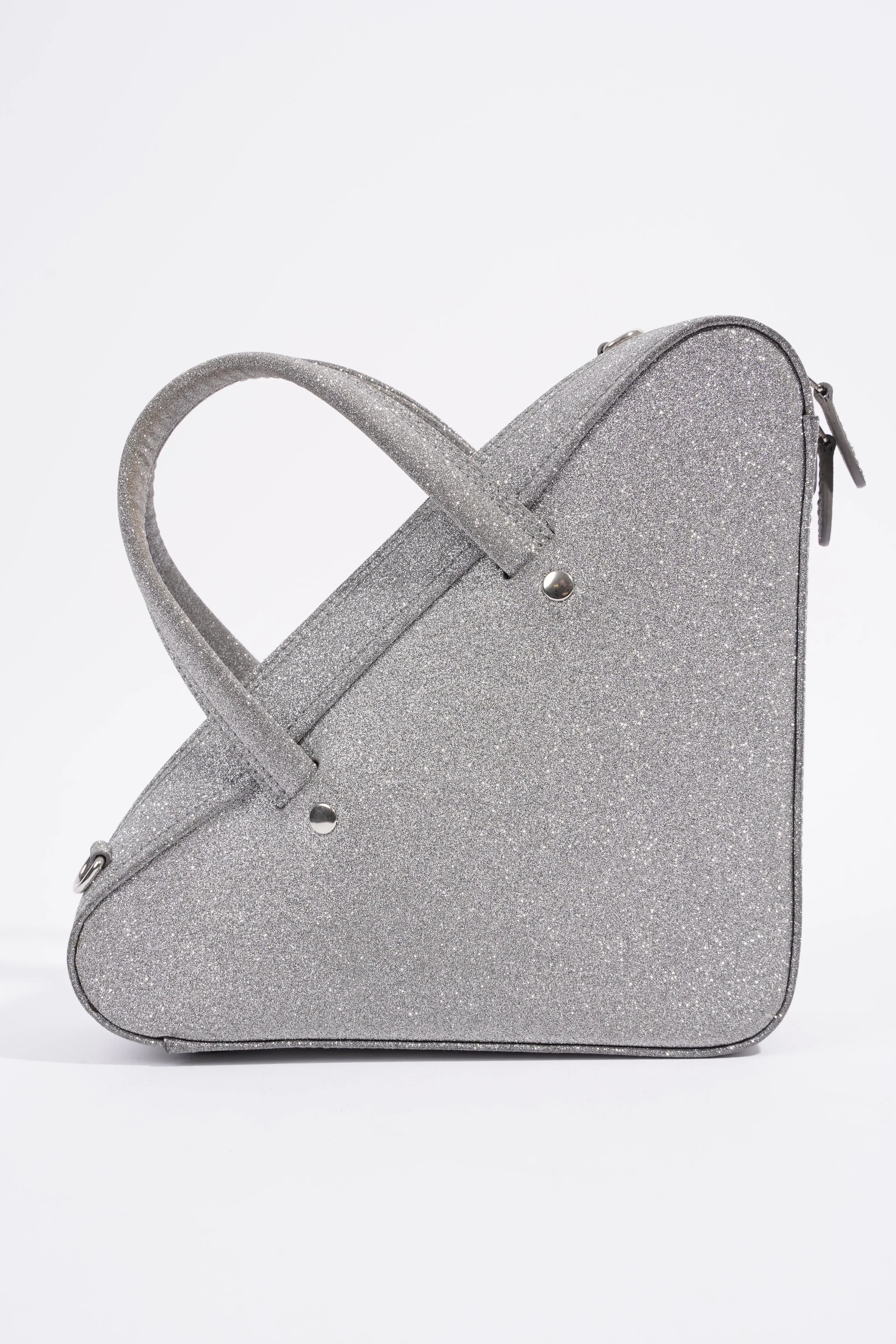 Balenciaga Triangle Bag Silver Glitter