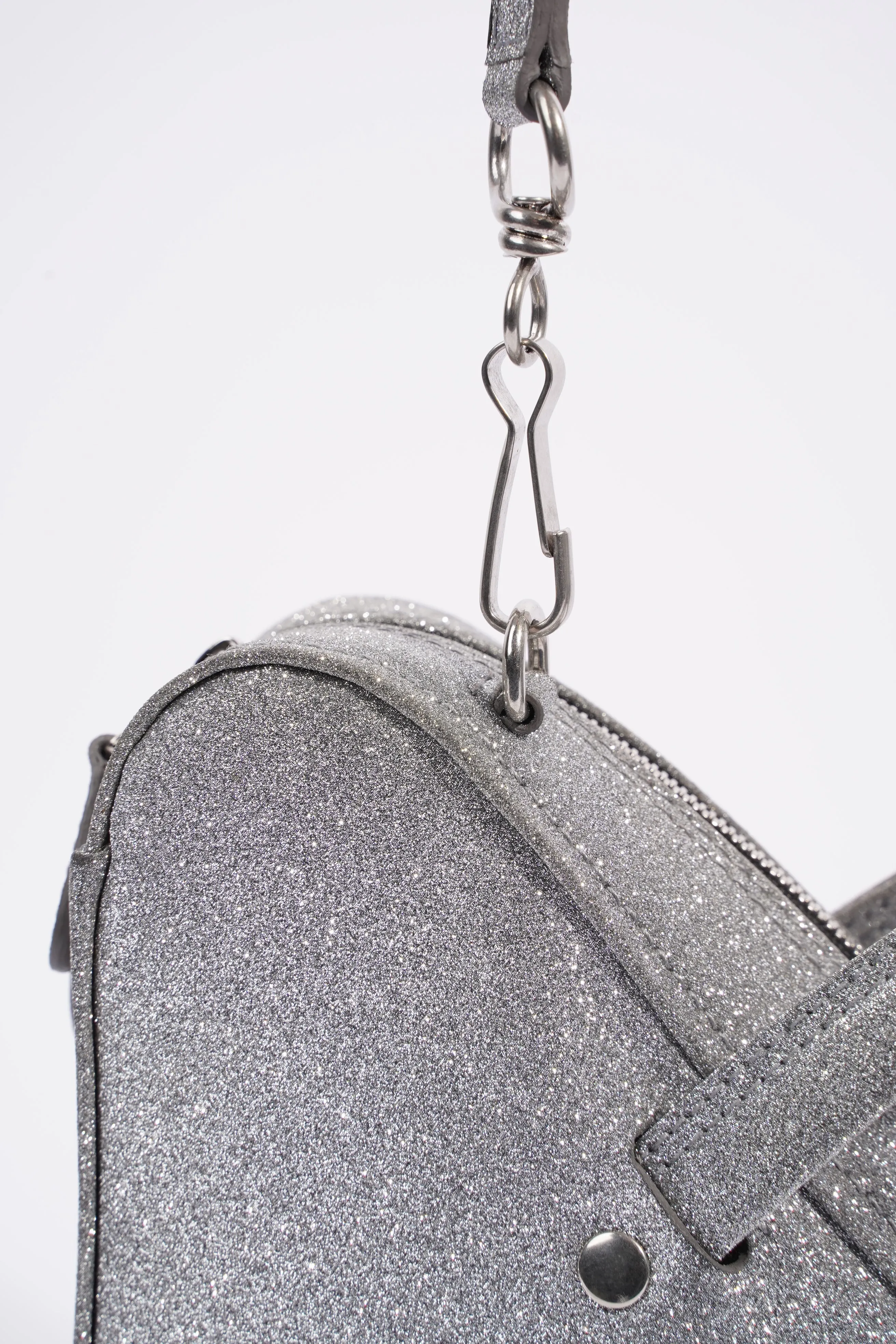 Balenciaga Triangle Bag Silver Glitter