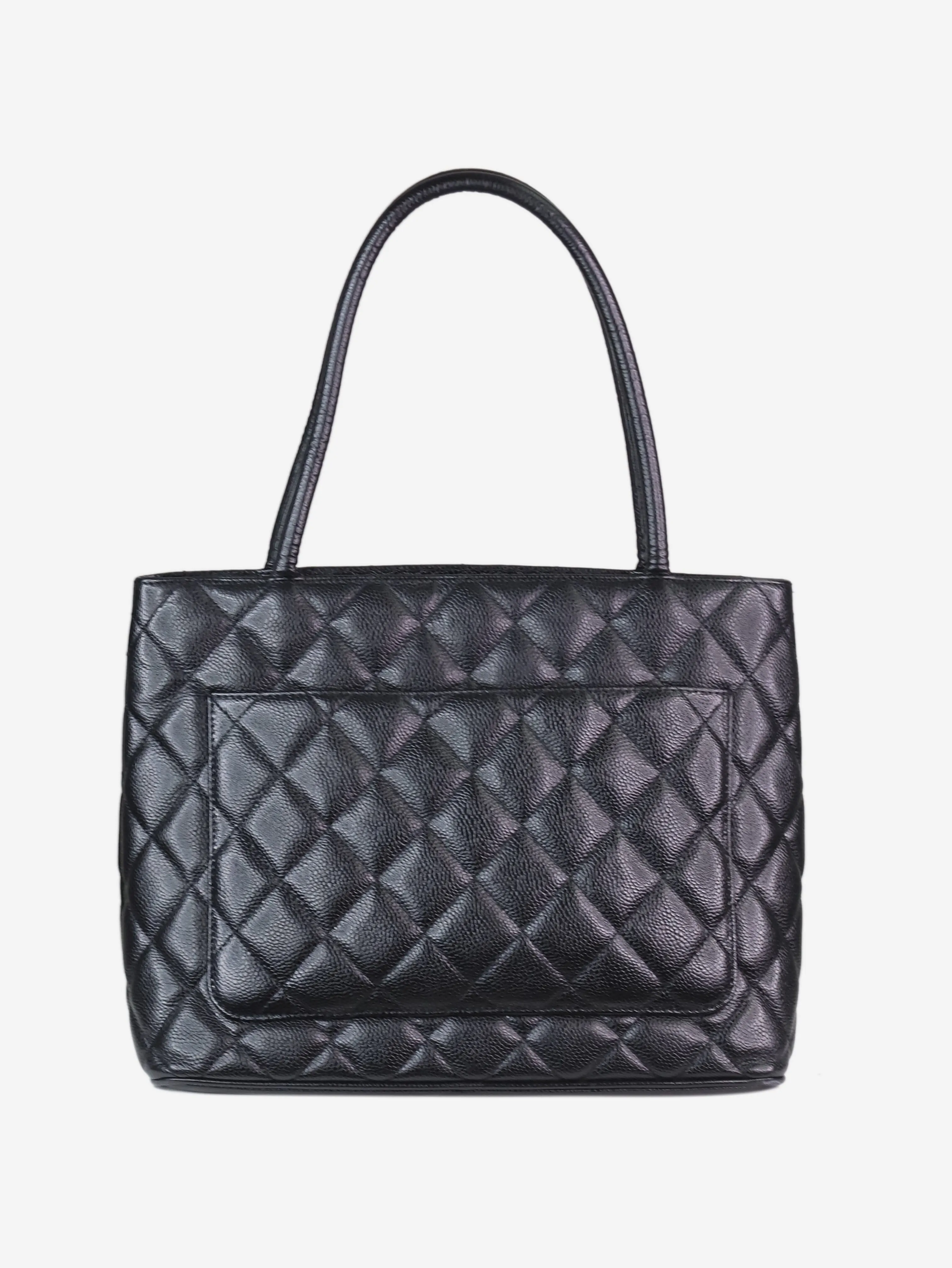 Black 2003-2004 caviar leather GST tote bag