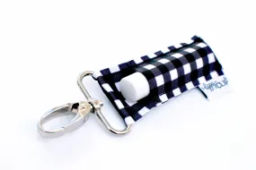 Black and White Buffalo Check LippyClip®  - Lip Balm Holder for Chapstick