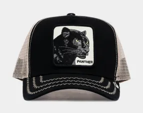 Black Panther 14x14 Trucker Mens Hat (Black/Beige)