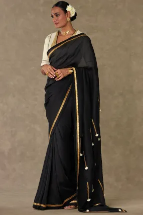 Black Tassel Gota Saree