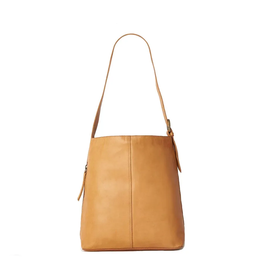 BUCKET TOTE - TAN LEATHER