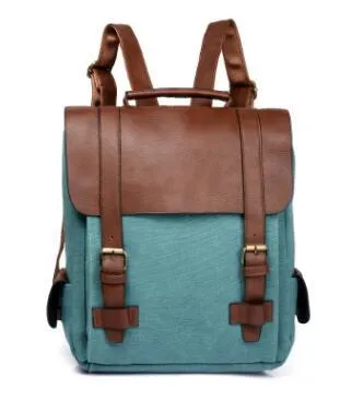 Canvas Leather Travel Backpack 20 to 35 Litre