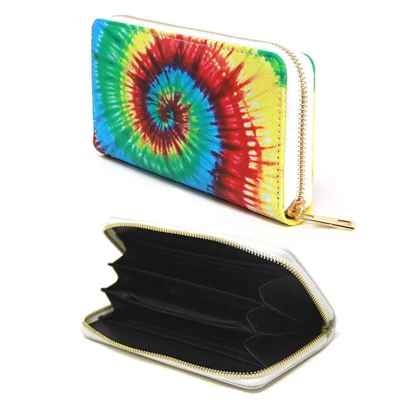 Caroline Tie Dye Print Long Zipper Wallet Tie Dye Print Wallet