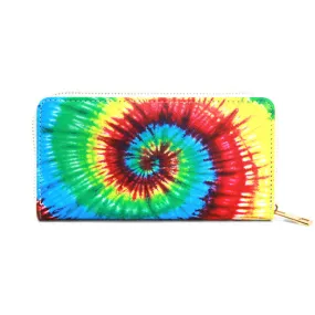 Caroline Tie Dye Print Long Zipper Wallet Tie Dye Print Wallet