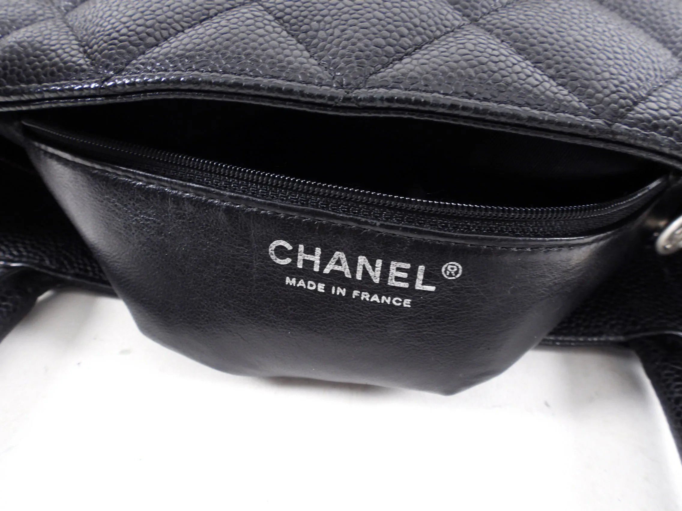 Chanel Black Caviar CC Medallion Tote Bag