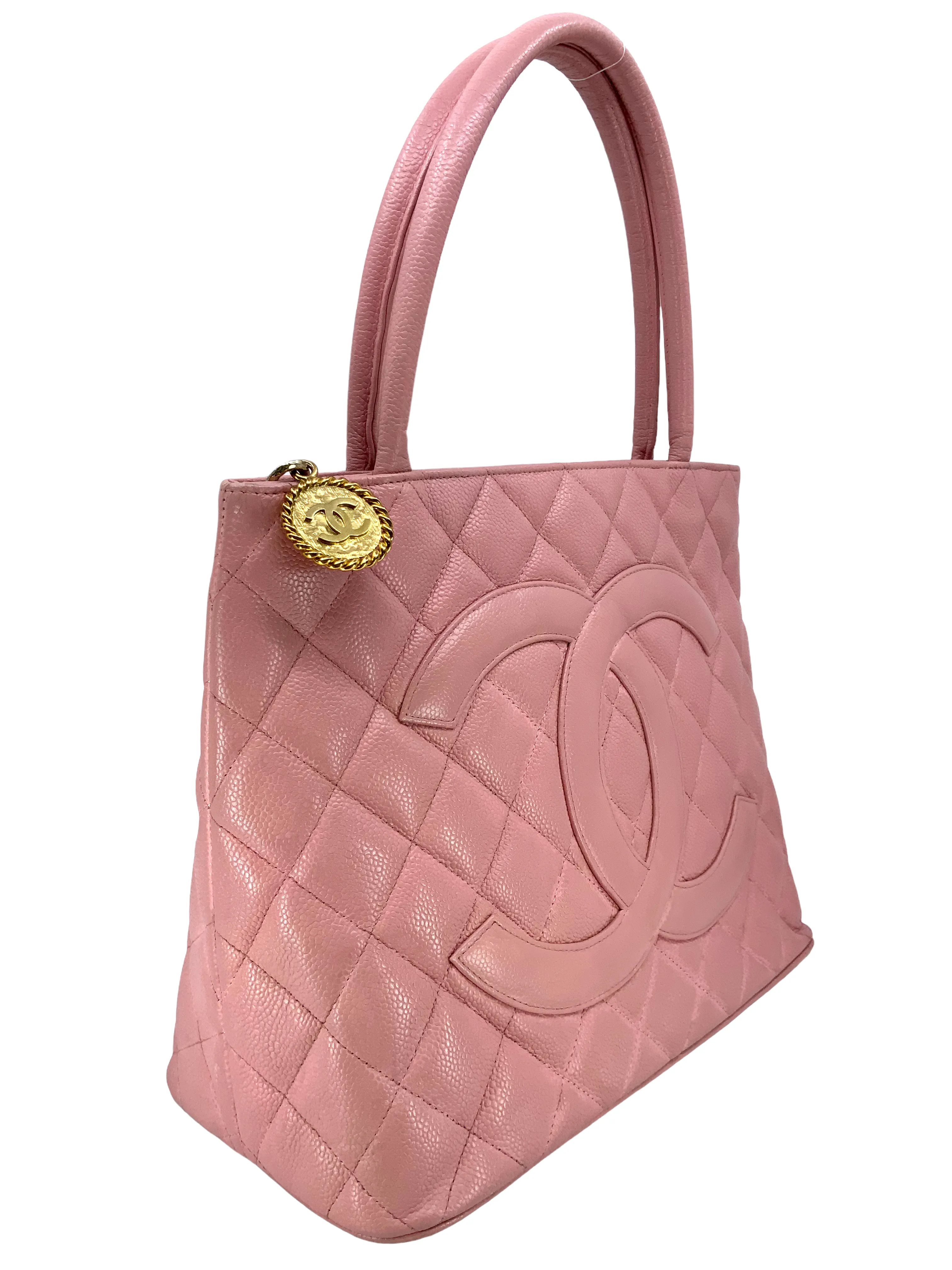 Chanel Quilted Caviar Medallion Tote Bag