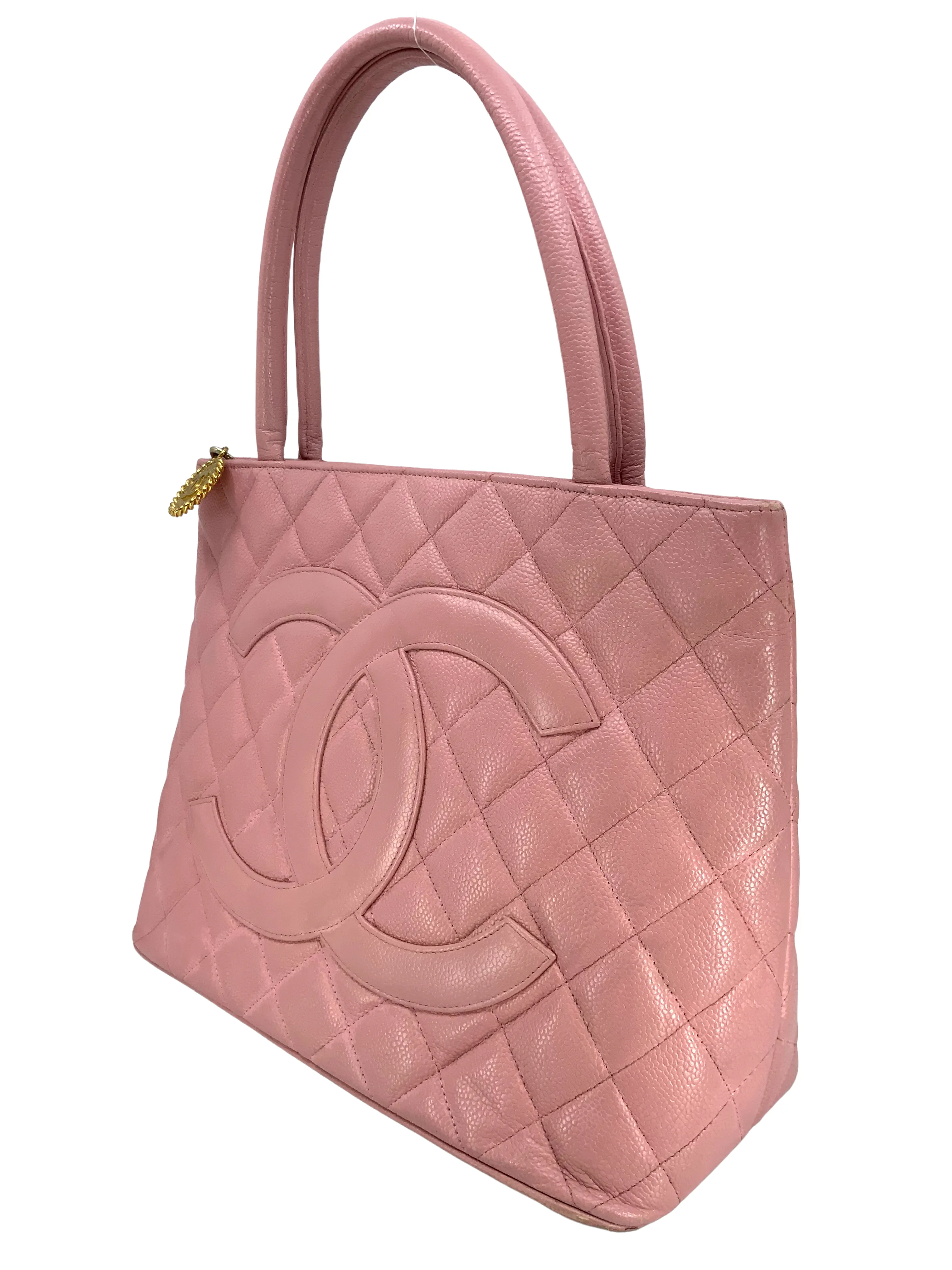 Chanel Quilted Caviar Medallion Tote Bag