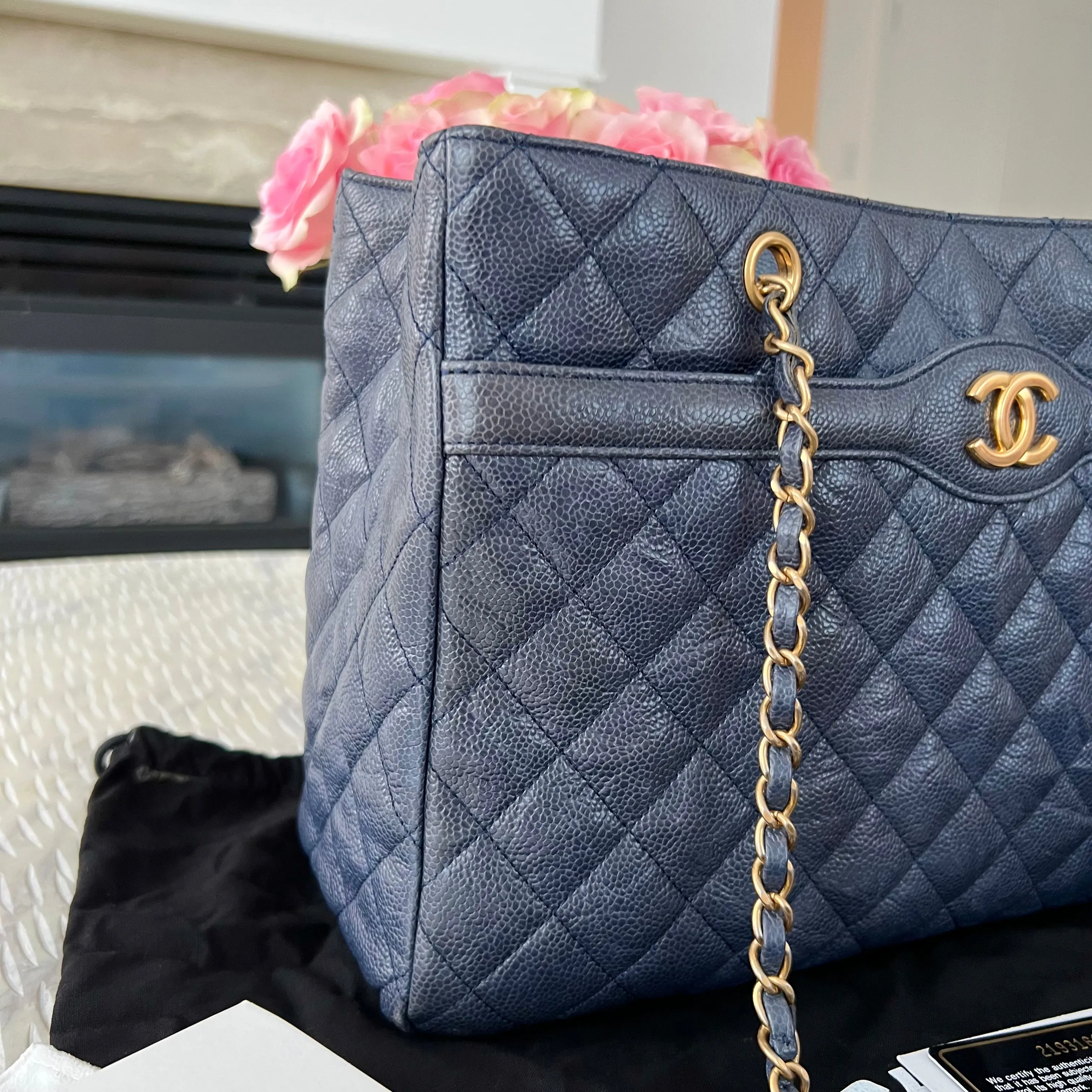 Chanel Quilted Caviar Tote Bag