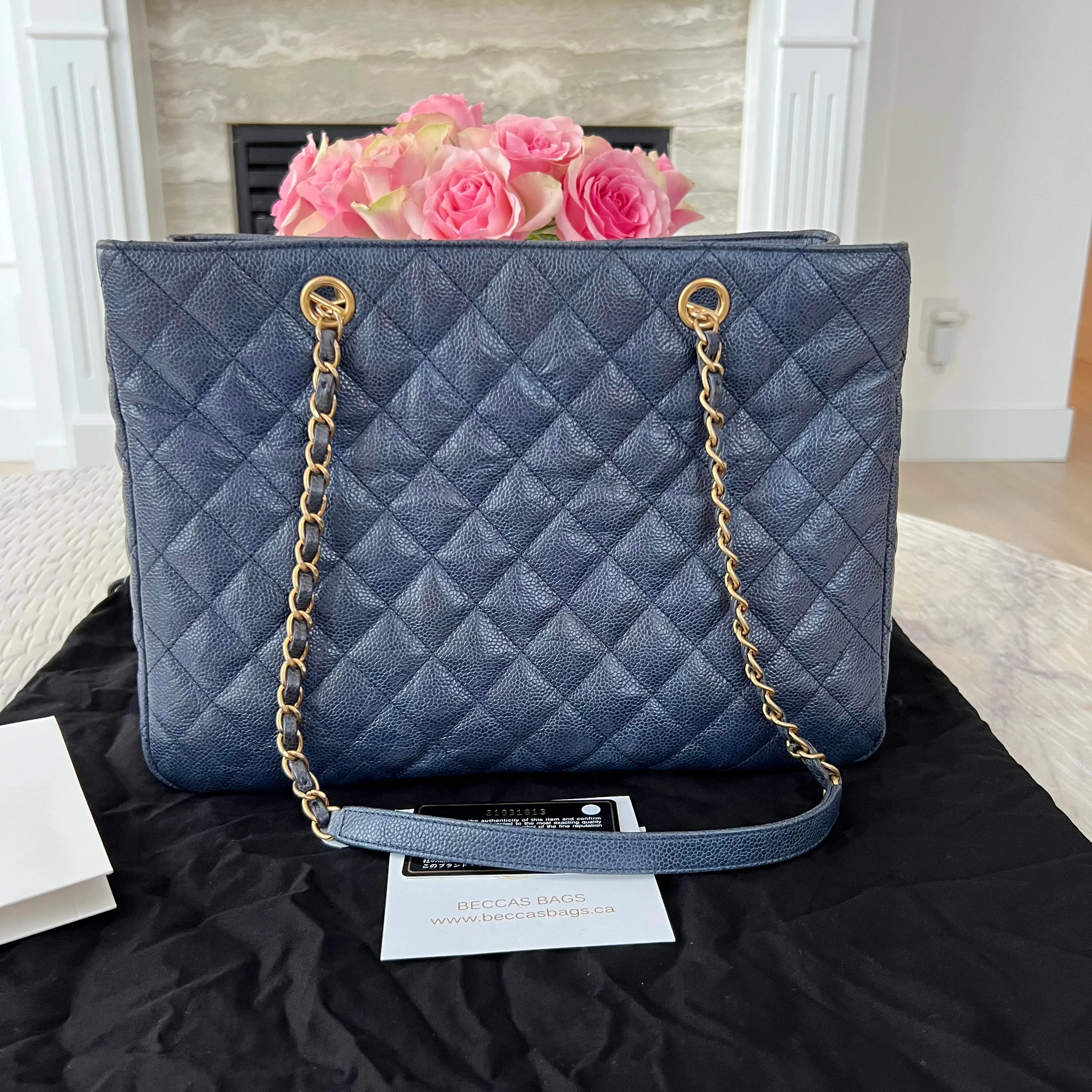 Chanel Quilted Caviar Tote Bag