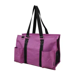 Crosshatch Fuscia NGIL Zippered Caddy Organizer Tote Bag