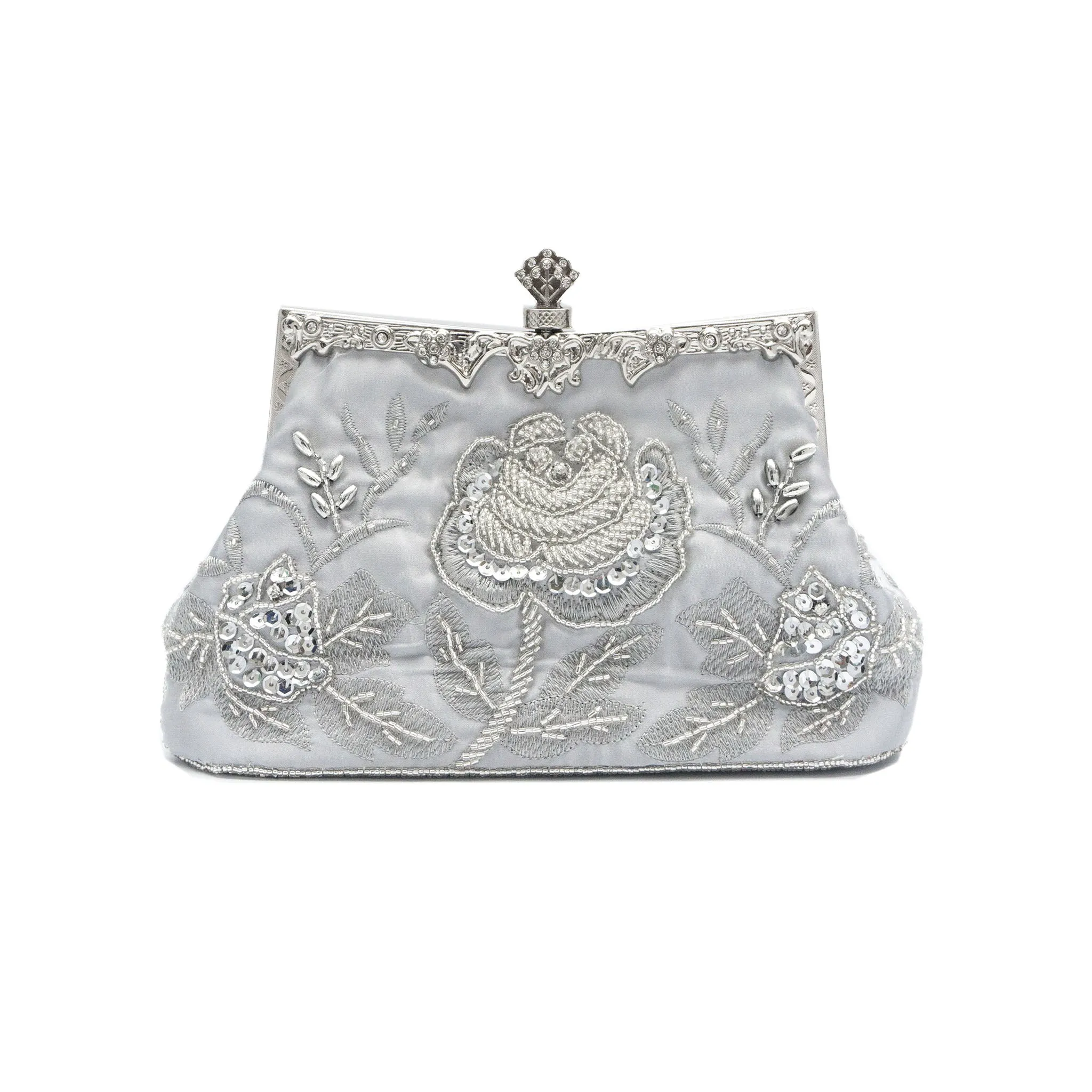 Evening Bag, Bridal Hand-Bead Embroidered Clutch, Prom Clutch-i7bags