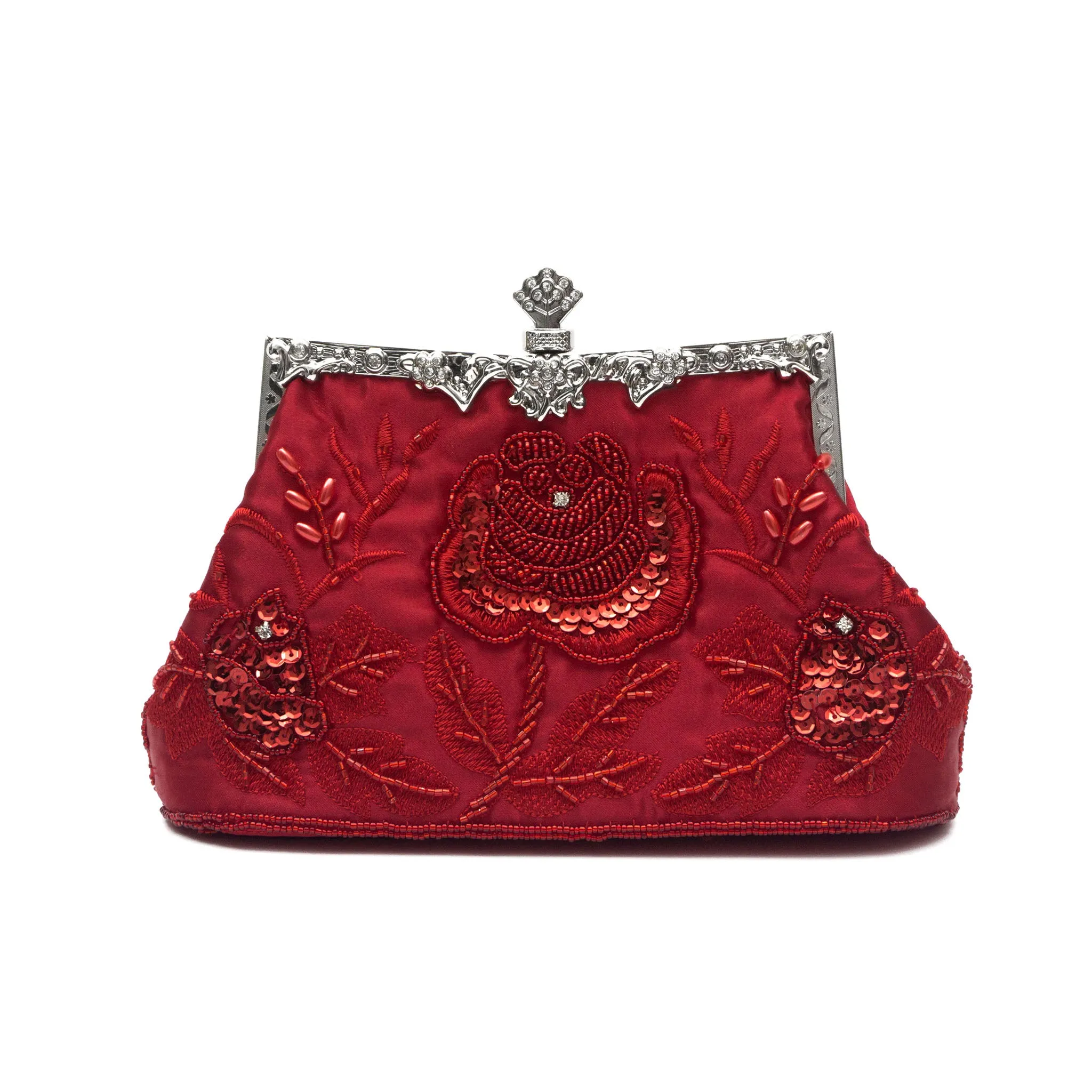 Evening Bag, Bridal Hand-Bead Embroidered Clutch, Prom Clutch-i7bags