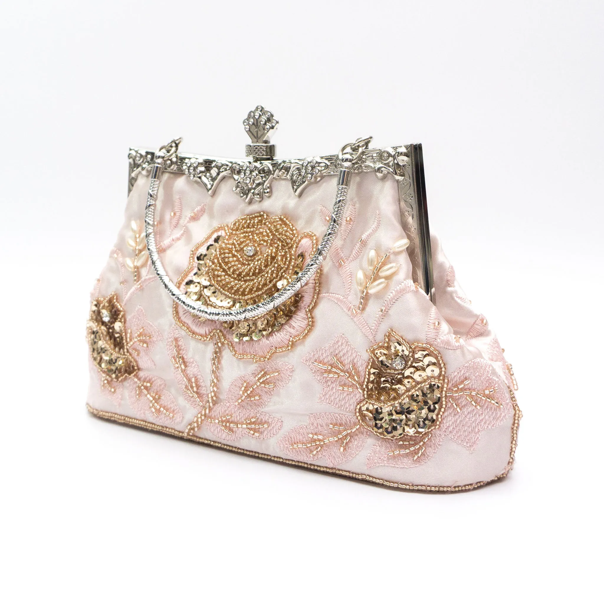 Evening Bag, Bridal Hand-Bead Embroidered Clutch, Prom Clutch-i7bags