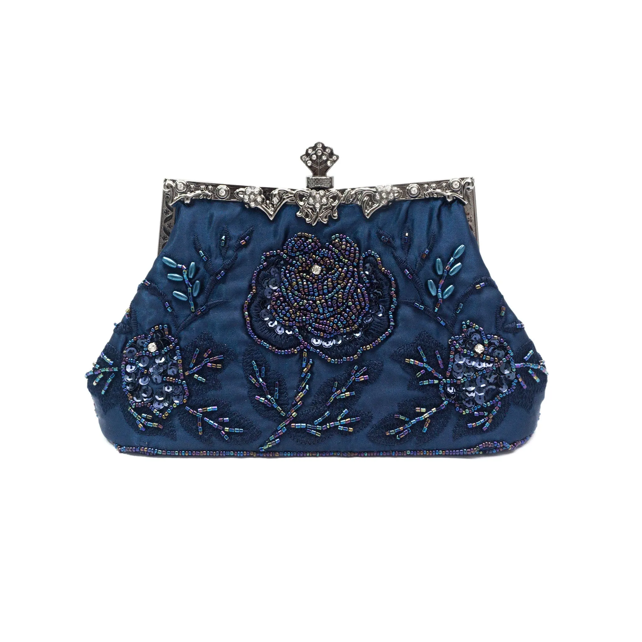 Evening Bag, Bridal Hand-Bead Embroidered Clutch, Prom Clutch-i7bags