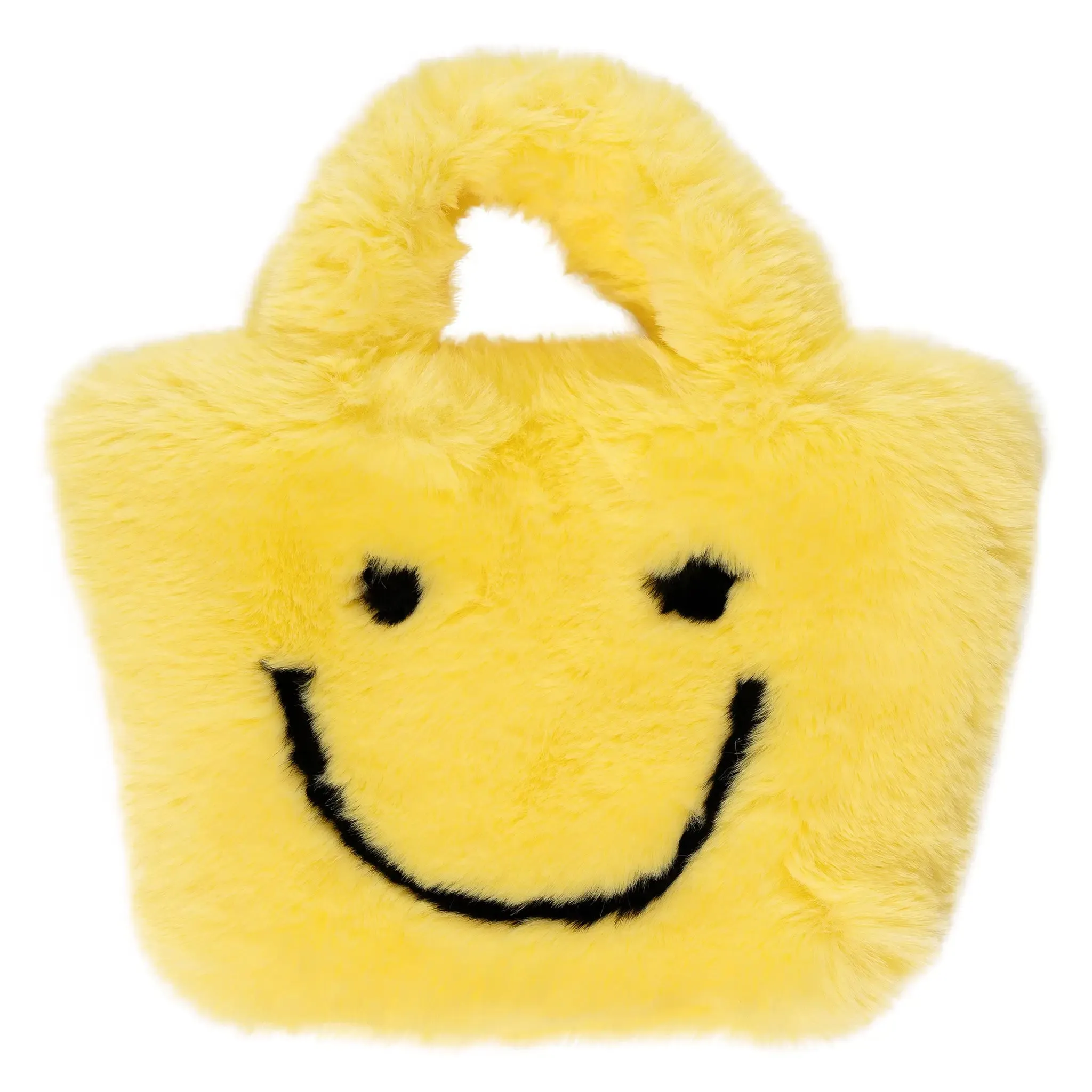 Faux Fur Smiley Face Purse