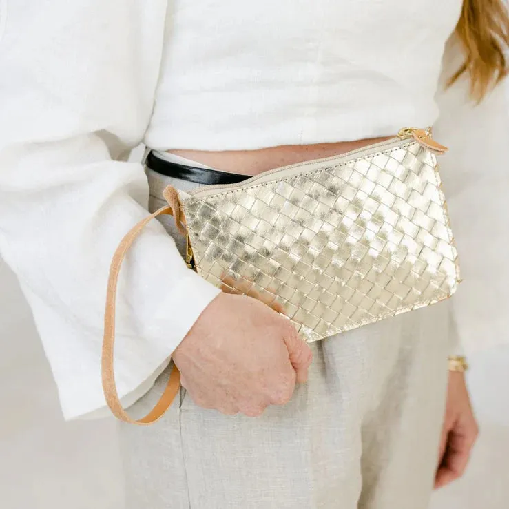 Gimi Woven Wristlet Purse in platinum by Uashmama