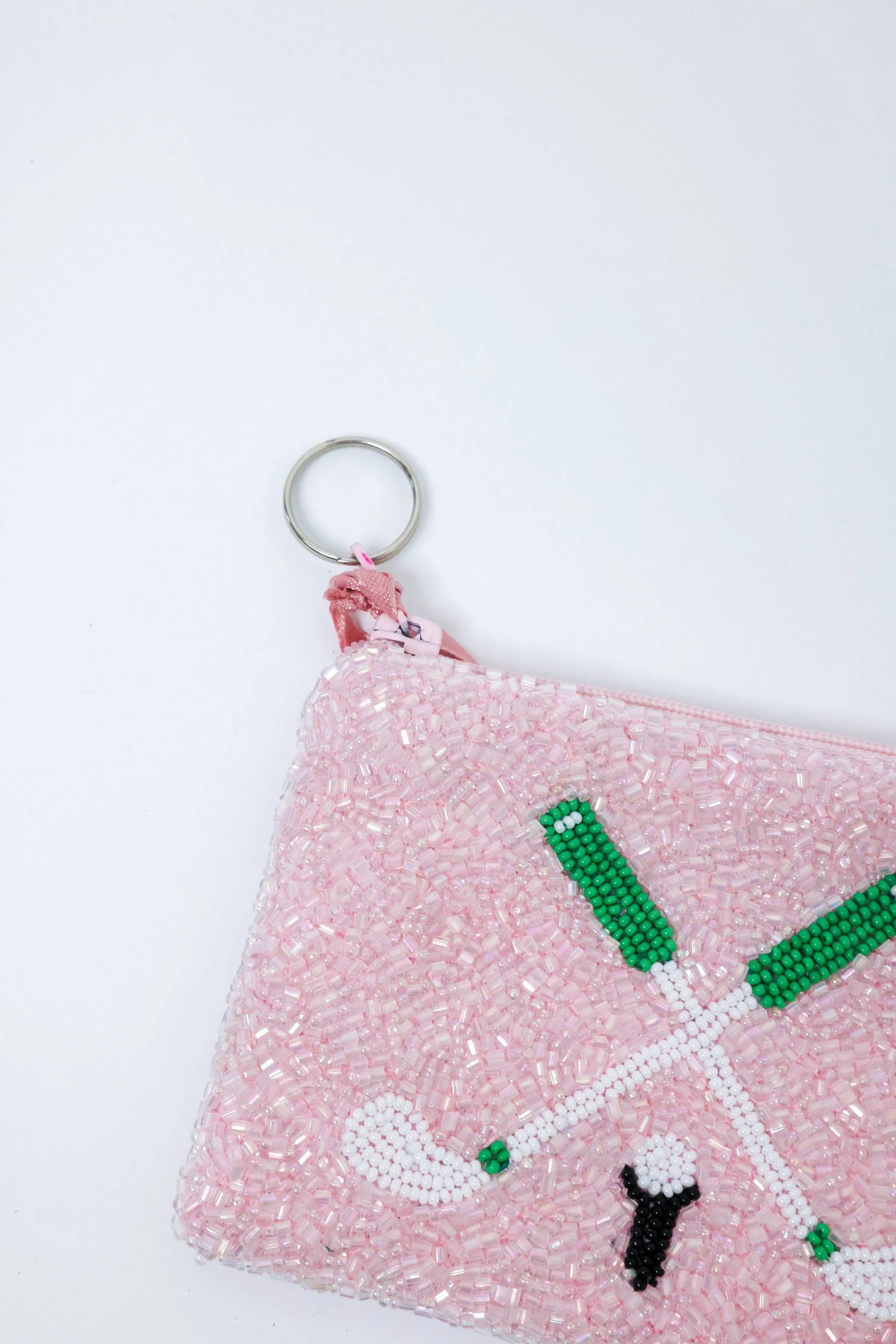 Golf Clubs Beaded Coin Purse