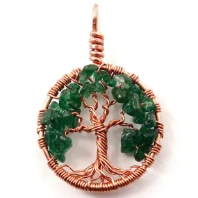 Green Aventurine Tree of Life Pendant