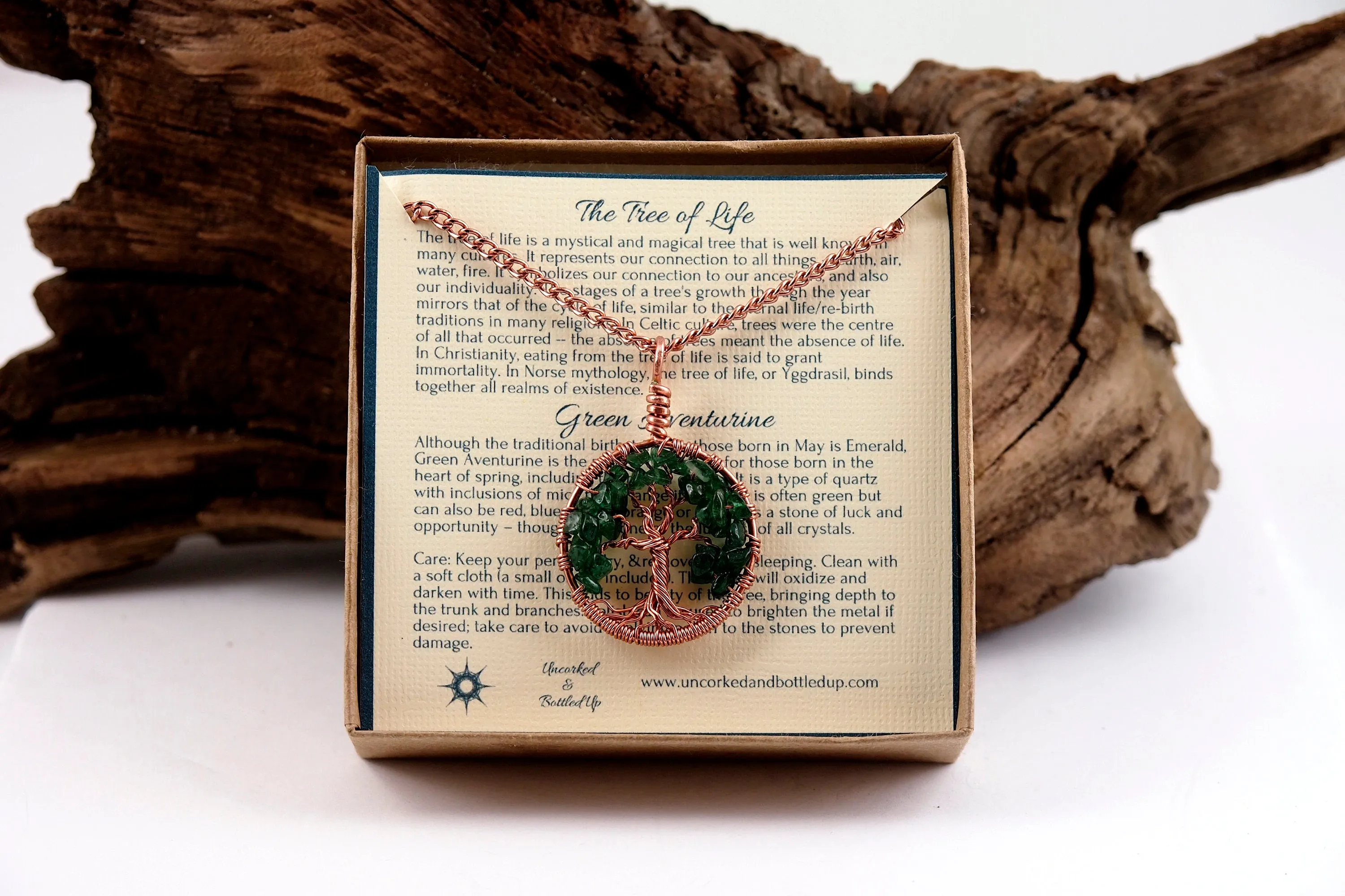 Green Aventurine Tree of Life Pendant