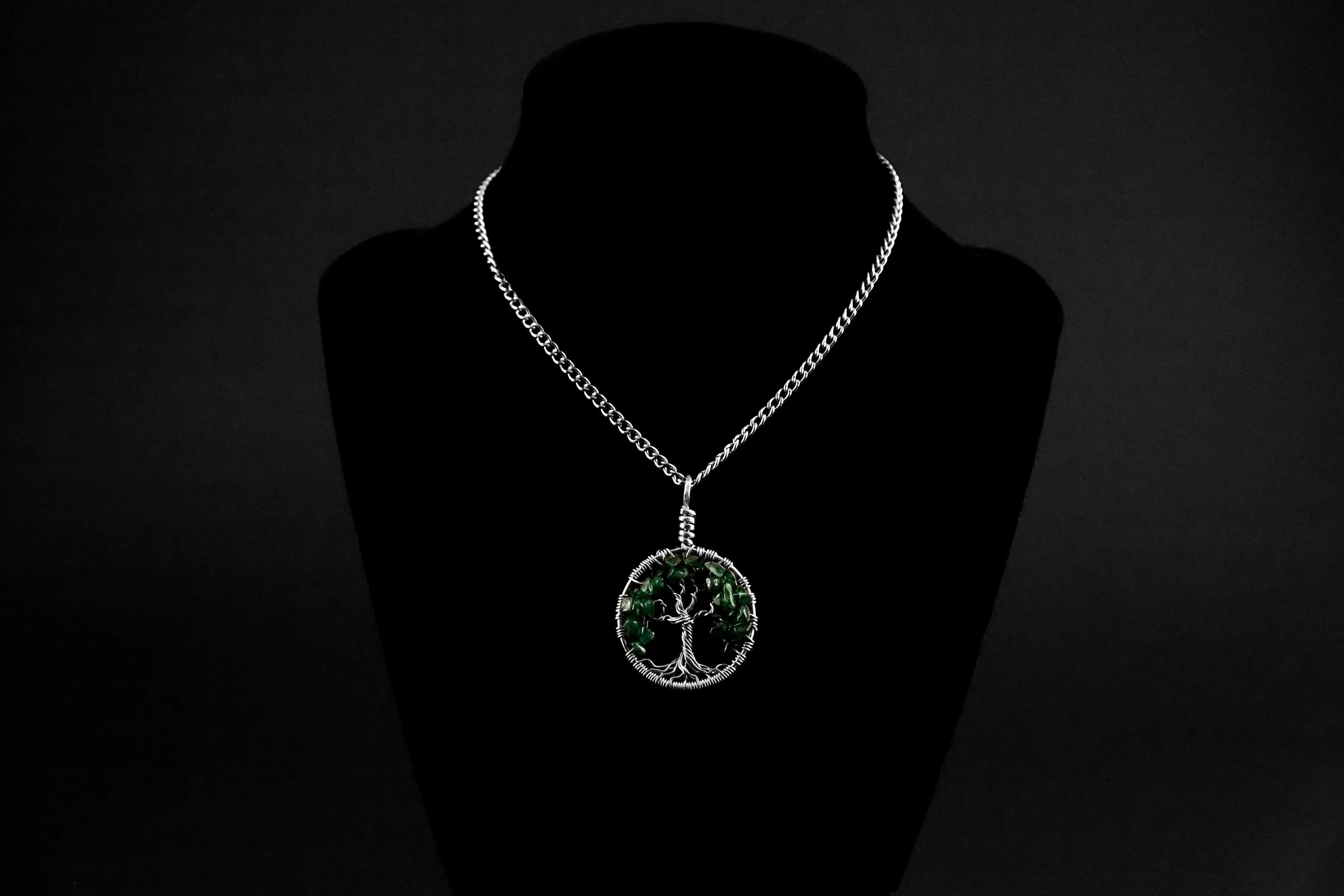 Green Aventurine Tree of Life Pendant