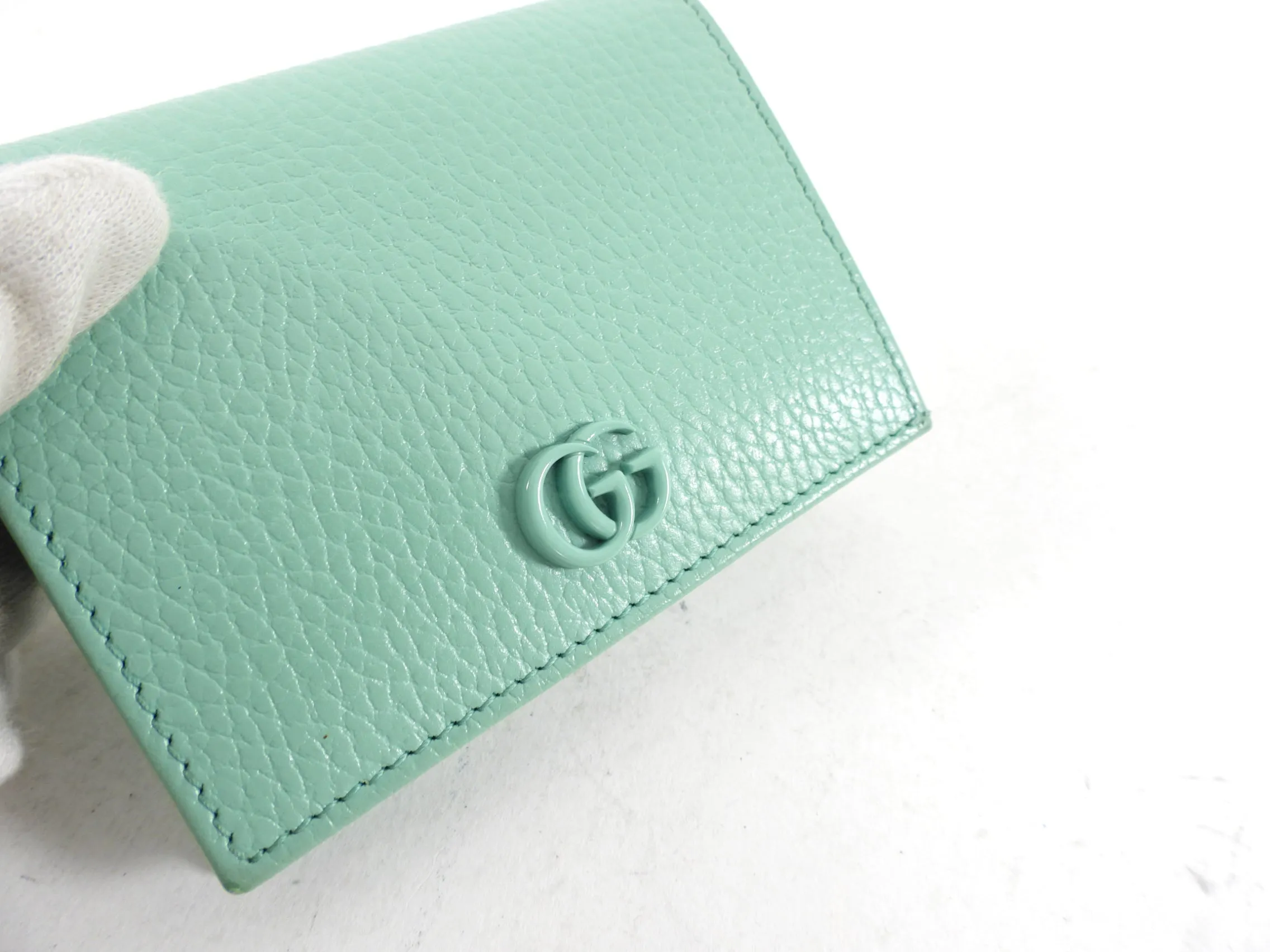 Gucci Mint Green Small Bifold Compact Wallet