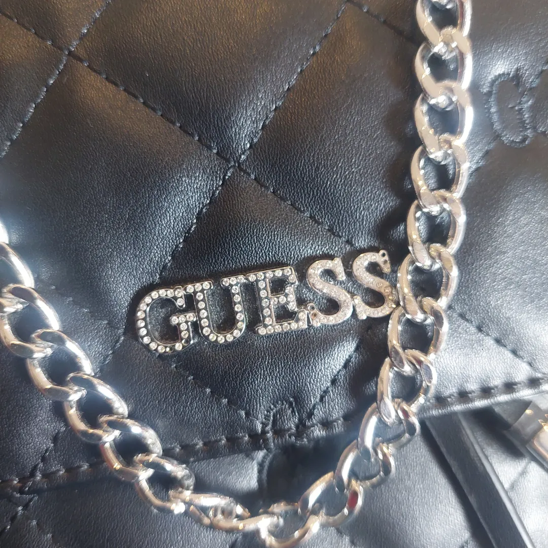 Guess Black Quilted Backpack  | Like new |