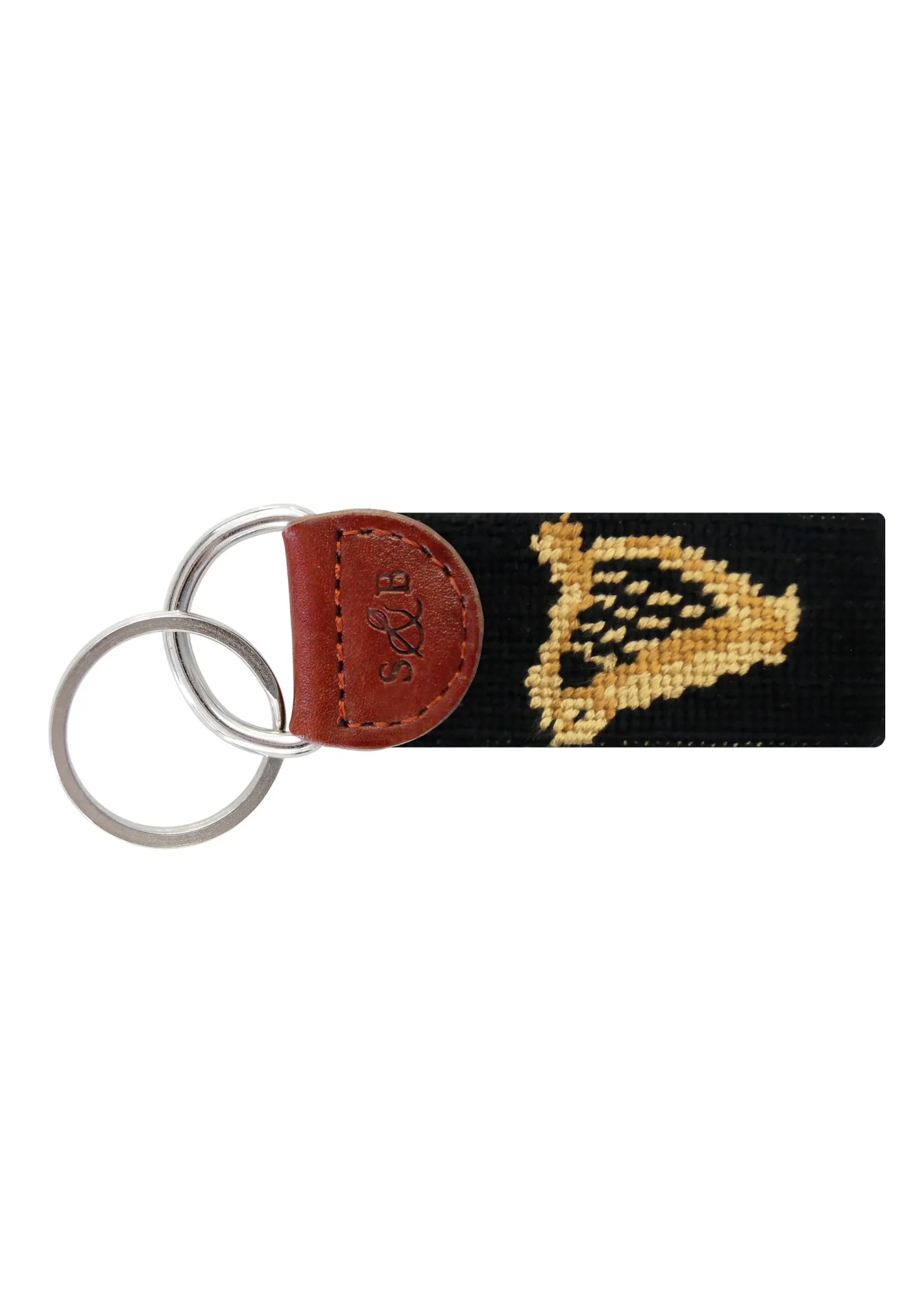 GUINNESS HARP/ GLASS NEEDLEPOINT KEY FOB