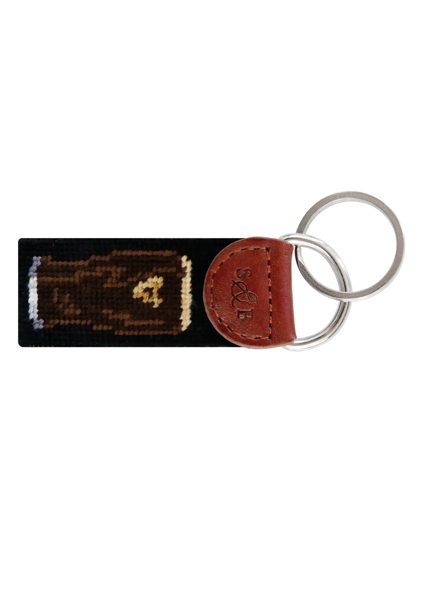 GUINNESS HARP/ GLASS NEEDLEPOINT KEY FOB