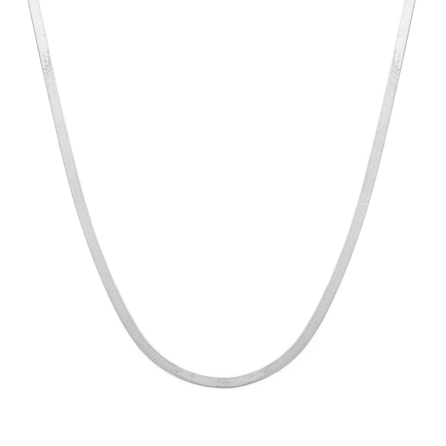 Herringbone Mother Necklace | Silver