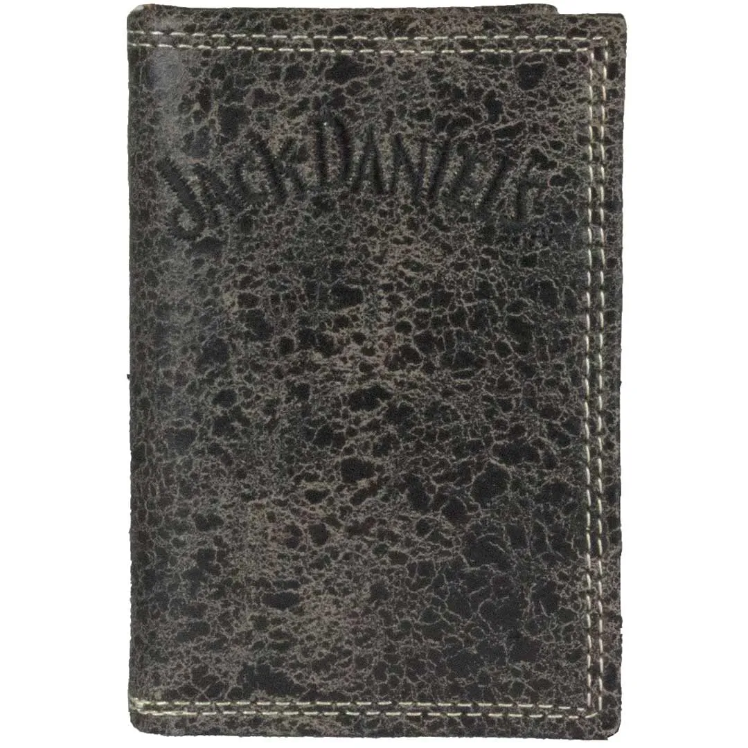 Jack Daniel's Men's Distressed Front Pocket Bifold Wallet